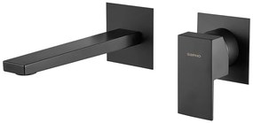 Матово-черна вградена батерия за мивка (1 изход) Latus – Sapho