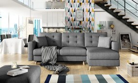 Ъглов диван Amelion-Γκρι Σκούρο