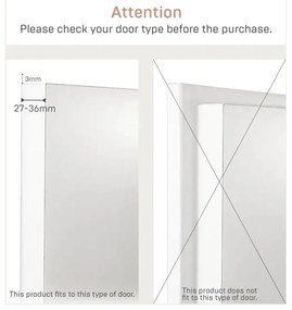 Бяла метална закачалка за врата 30 cm Tower - YAMAZAKI