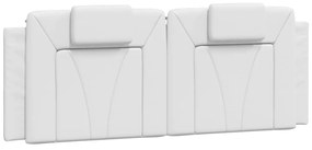 374782 vidaXL Мека табла за легло, бяла, 120 см, изкуствена кожа