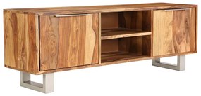 246203 vidaXL ТВ шкаф, акация масив, финиш цвят пчелен мед, 118x30x40 cм