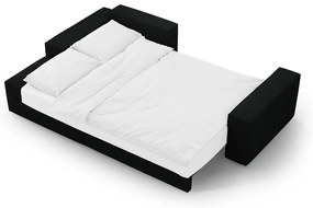 Черен разтегателен ъглов диван от букле (ляв ъгъл) Jodie – Micadoni Home