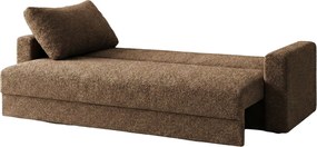Диван Kleio Триместен-195φ 80β εκ.-Σοκολατί