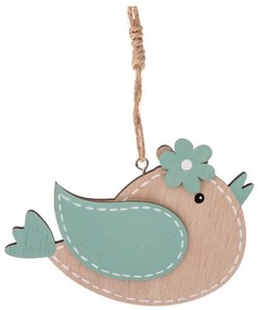 Комплект от 3 зелени дървени висящи декорации Колибри - Dakls