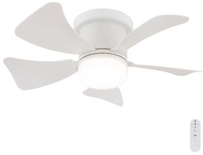 Globo 03609W - LED Димируем вентилатор за таван HINES LED/10W/230V + DO бяло