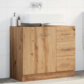 858324 vidaXL Шкаф за мивка, дъб артизан, 63x30x54 см, инженерно дърво
