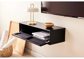 Черна маса за телевизор от декор от ясен 89x22 cm Mistral – Hammel Furniture