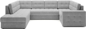 Ъглов диван Bale U-Светлосив-Ляв