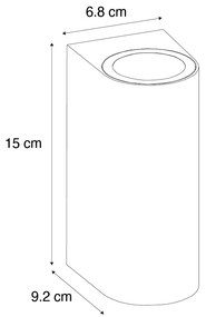 Модерна външна стенна лампа бяла пластмаса овална 2-светлина - Baleno