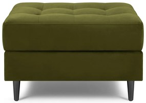 Маслиненозелено кадифено столче за крака Santo - Milo Casa