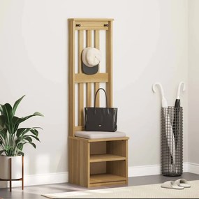 4010479 vidaXL L Дърво за антре SANDNES 45x40x159,5 cm масивна дървесина бор