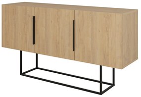 Нисък скрин от естествен дъб 150x80 cm Titan - Marckeric