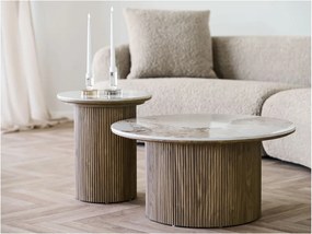 Кръгла странична масичка с плот от имитация на мрамор ø 45 cm Athens – House Nordic