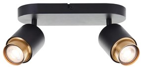 Brilliant - LED осветително тяло COVELO 2xGU10/5W/230V черно/златисто