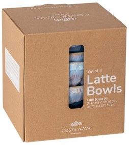 Сини керамични купички в комплект от 4 части ø 15 cm Latte - Costa Nova