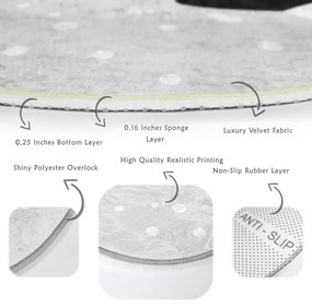 Светлосив детски килим ø 80 cm Comfort - Mila Home