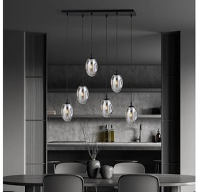 Пендел ASTRAL 6xE14/10W/230V черен/опушен