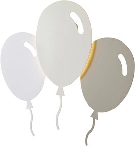 Kinder wandlamp wit met beige incl. LED 3-staps dimbaar - Balloon