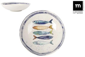 Дълбока чиния LA MEDITERRANEA Peixe, 21 cm, порцелан