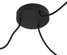 Висяща лампа в стил Джапанди Plu, кафява, 50 см, 3 светлини - Plu