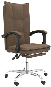 349750 vidaXL Наклоняем офис стол, кафяв, текстил