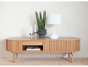 Масичка за телевизор от дъб в естествен цвят 160x48 cm Carno - Unique Furniture