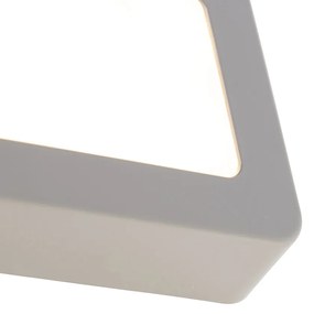 Модерна правоъгълна външна стенна лампа сива с LED - Prim