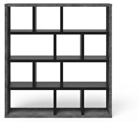 Етажерка за книги с декор от бетон в тъмносиво-черно 150x159 cm Berlin - TemaHome