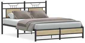 4106963 vidaXL Рамка за легло без матрак сонома дъб 140x200 см инженерно дърво