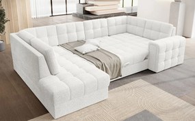 Ъглов диван Bale U-Бяло-Ляв