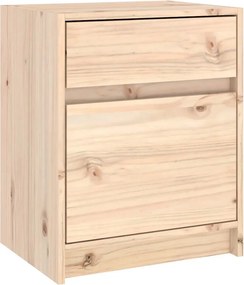 808123 vidaXL Нощно шкафче, 40x31x50 см, борово дърво масив