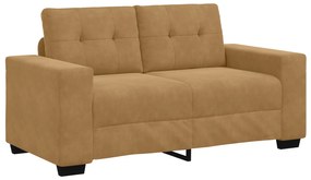 4105117 vidaXL Диван за двама, кафяв, 120 см, кадифе