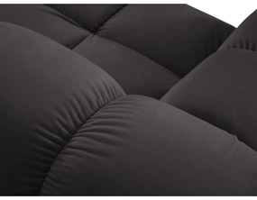 Тъмносив ъглов диван от кадифе Bellis - Micadoni Home