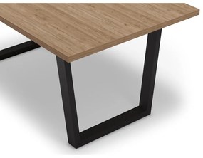 Трапезна маса с дъбов плот 100x180 cm Francesca - Marckeric