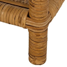 Масичка за кафе със стъклен плот в естествен цвят 40x90 cm – Ixia