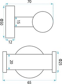 Двойна закачалка 6612 Modern Copper