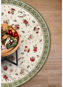 Зелен кръгъл килим с коледен мотив със смес от памук ø 200 cm Toy's Delight Green Christmas – Villeroy&amp;Boch