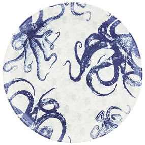 Синя и бяла керамична чиния за сервиране, ø 37 cm Positano - Villa Altachiara