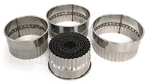 Комплект иноксови форми за сладки 12 броя в кутия CN-(181128) - Horecano