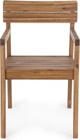 Градински стол от масивно дърво в естествен цвят Rodano – Bizzotto