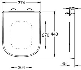 Grohe Soft Close Еврокерамичен капак за мивка