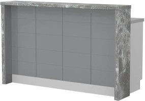Островна кухненска пейка Hudson-Length: 160 cm.-Gray-Siena Marble