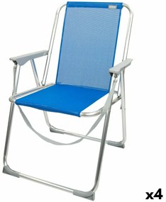 подплатен къмпинг стол Aktive Gomera Син 44 x 76 x 45 cm (4 броя)