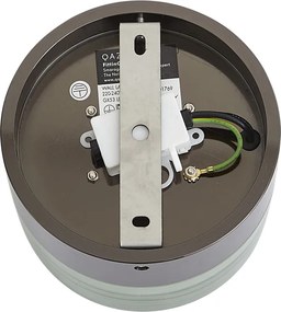 Дизайнерска стенна лампа черна със светлозелено стъкло IP44 - Michele