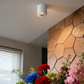 Модерен таванен прожектор бял въртящ се и наклоняващ се AR111 - Rondoo Up