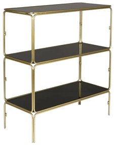 Черно-златиста метална библиотека 80x89x35 cm Liah – White Label