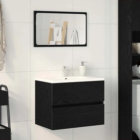 862542 vidaXL Чекмедже за мивка Черен дъб 60x38,5x45 см Инженерна дървесина