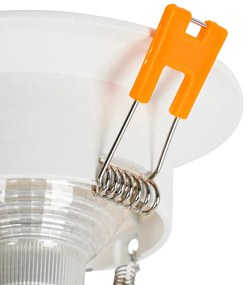 Комплект от 12 вградени прожектора бели GU10 50mm - Gijs