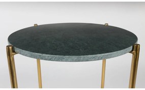 Зелена масичка за кафе с мраморен плот Timpa - White Label