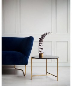 Масичка за кафе с черен мраморен плот Velvet Atelier, ø 50 cm - Really Nice Things